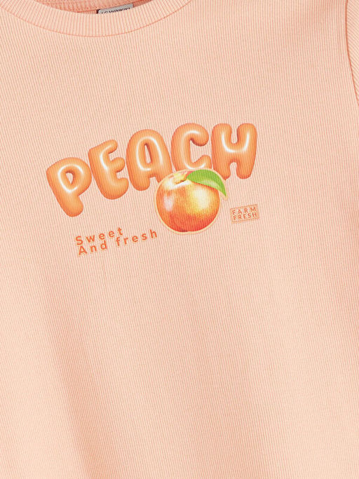 Bisiklet Yaka K?z ?ocuk Crop Ti??rt