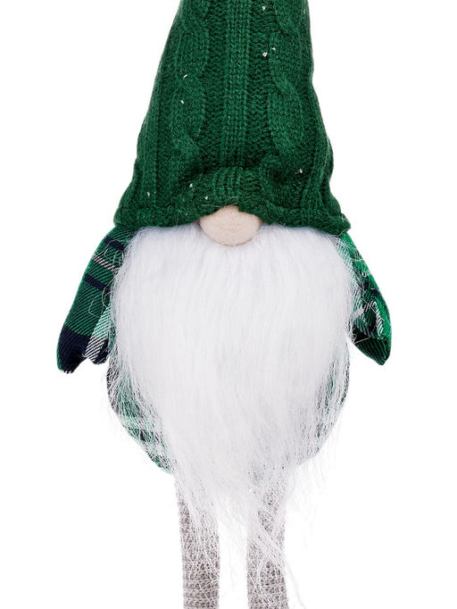 Фигура текстиль «Гном в зелёном» 54 см, 1 LED, от батареек AG13×3, свечение тёплое белое