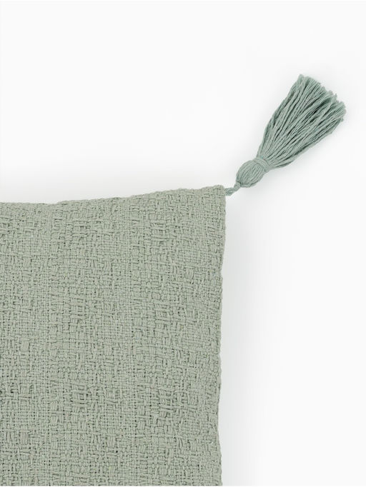 Наволочка декоративная с кисточками SL Home TASSEL, 4545 см, оливковая - Sima-land home фото 2