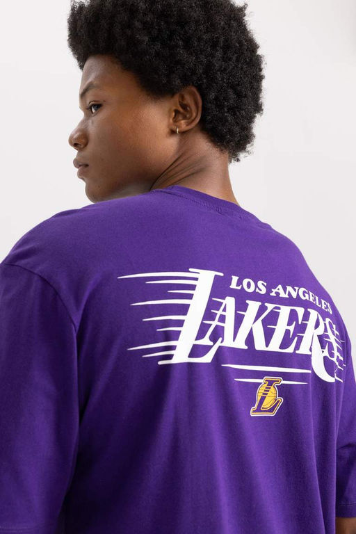 DeFactoFit Футболка оверсайз с круглым вырезом и короткими рукавами NBA Los Angeles Lakers  фото 2