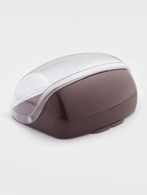 Хлебница малая с крышкой IDEA, 31.5×25.4×15 см, пластик, коричневая