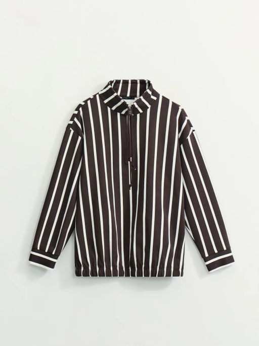 Толстовка в полоску на молнии / Zarina  фото 7