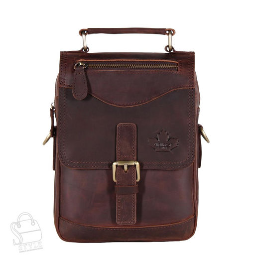 Сумка мужская кожаная 35601Z d.brown Zinimsk  в Новосибирске