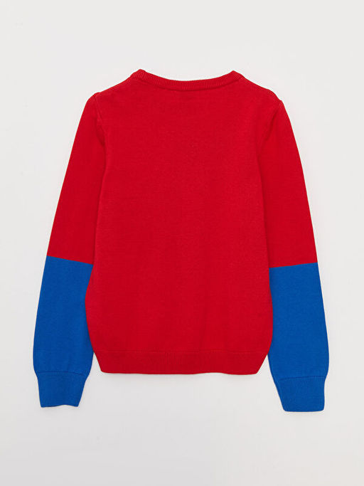 Bisiklet Yaka Spiderman Desenli Uzun Kollu Erkek ?ocuk Triko Kazak - Waikiki фото 2