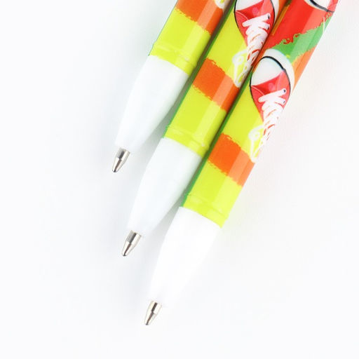 Цена за 10 шт. Ручка пластик шариковая, синяя паста, 0,5 мм Кеды - Artfox фото 4