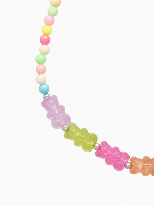 Цена за 2 шт. Набор детский «Выбражулька» 2 предмета: бусы, браслет, мармеладные мишки, d=5 см цветной