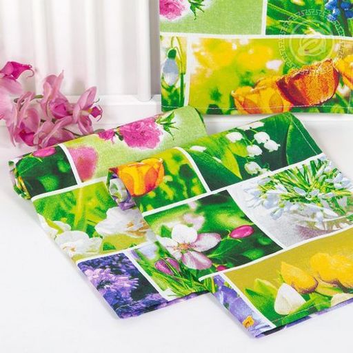 Полотенце 45*70 см. Первоцвет рогожка хлопок 100% - Лен поволжья фото 3