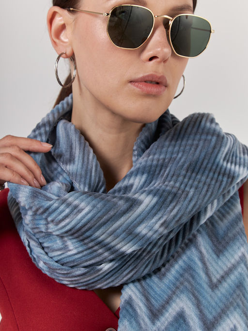 Большой, мягкий, тонкий и очень нежный двусторонний палантин с рисунком - Tantino фото 2