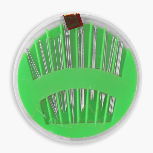 Цена за 25 шт. Иглы швейные в пластиковой коробочке, 24 шт., МИКС