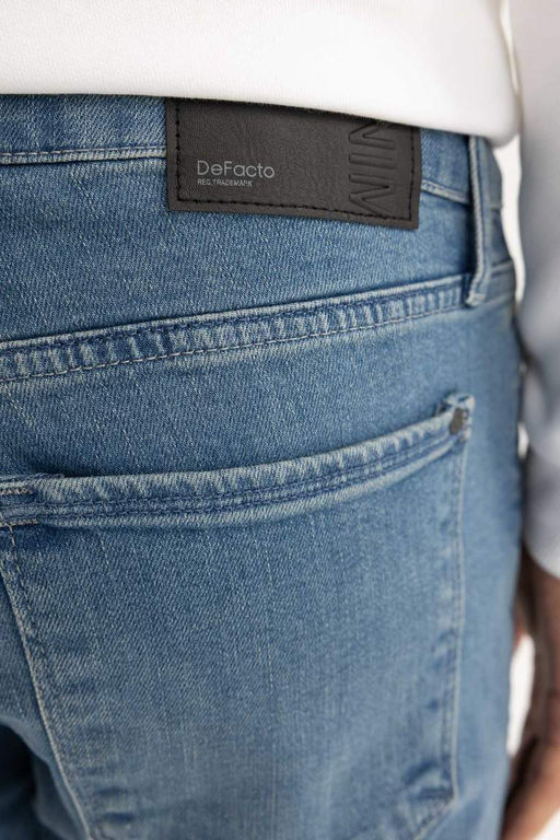 Джинсовые брюки Sergio Regular Fit Normal Mold с нормальной талией и зауженными штанинами - Defacto фото 7