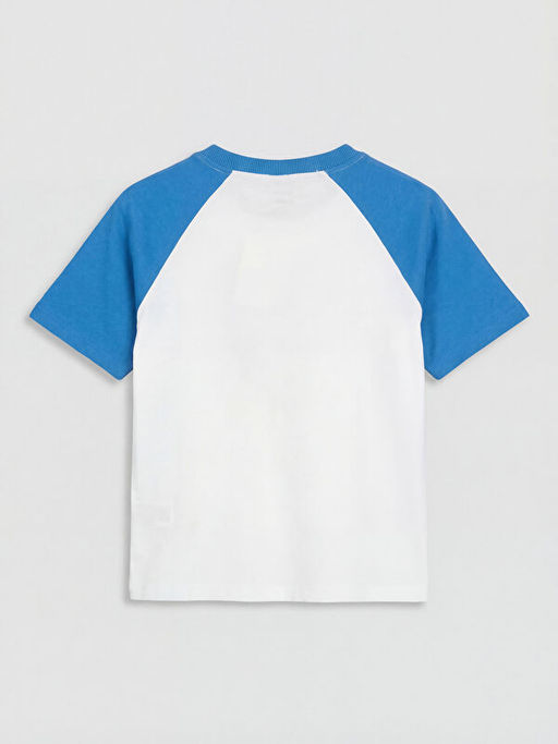 Bisiklet Yaka Bask?l? Erkek ?ocuk Ti??rt