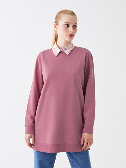 Bisiklet Yaka Kad?n Sweatshirt Tunik