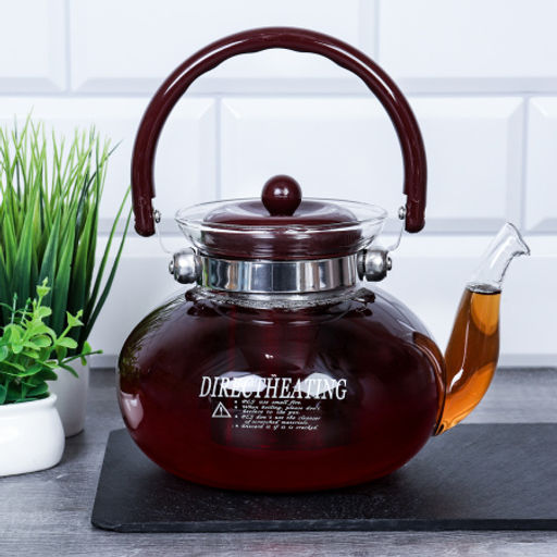 Чайник 1300 мл жаропрочное стекло / 9908E3-2(1300) /уп 24 / - Галеонтрейд фото 5