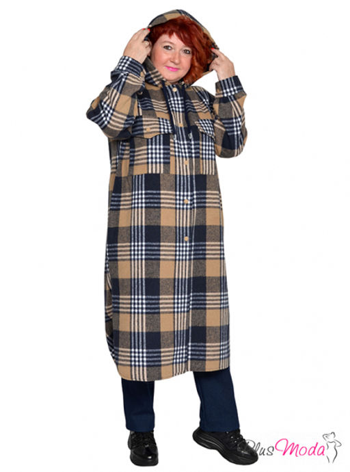 Пальто-рубашка Модель №2006 размеры 44-84 - Plusmoda фото 3