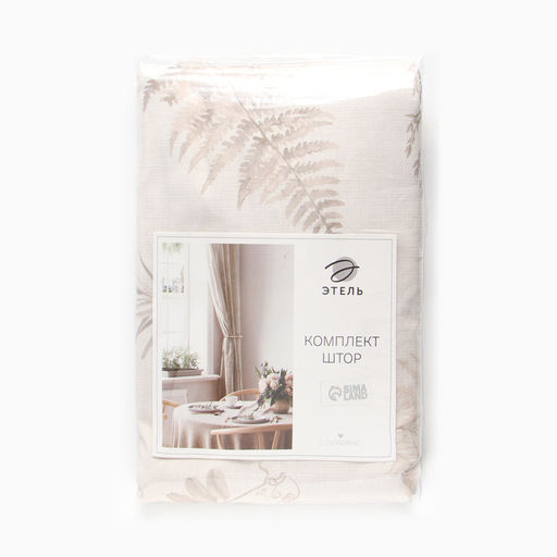 Комплект штор для кухни с подхватами Этель Flower herbarium, 149×180 см - 2 шт.