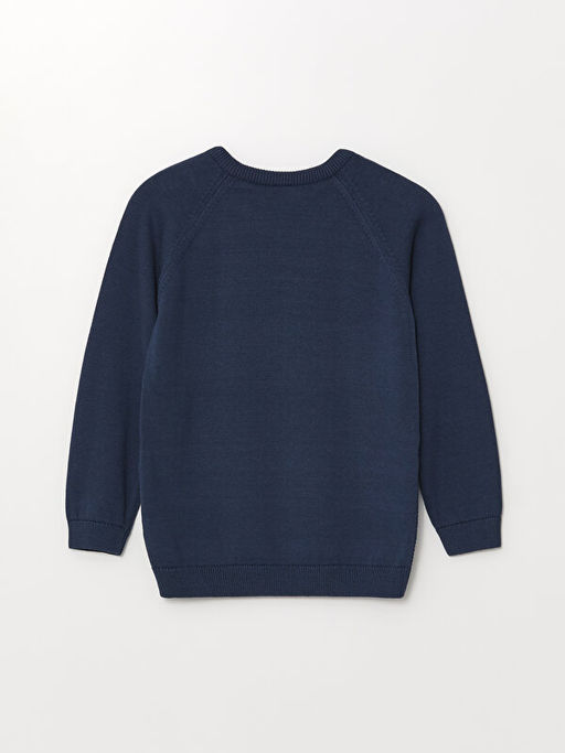 Bisiklet Yaka Uzun Kollu Erkek Bebek Triko Kazak