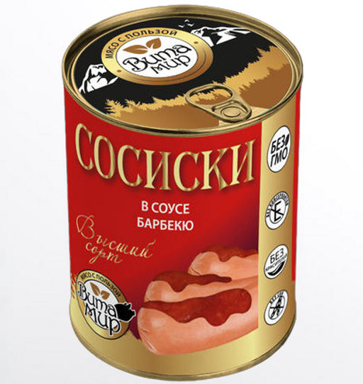 Сосиски в соусе Барбекю высший сорт ВитаМир, 340г  фото 4