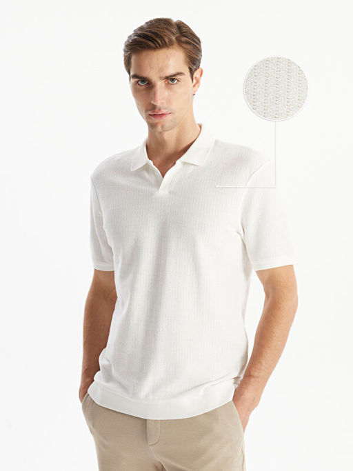 Polo Yaka K?sa Kollu Erkek Dokulu Ti??rt