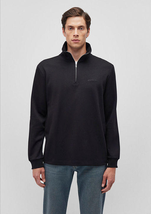 Siyah Sweatshirt - Mavi фото 3