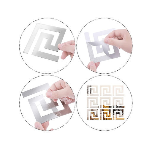 Зеркало настенное «Лабиринт», на клеевой основе, акриловое, 10 шт., 10×10 см