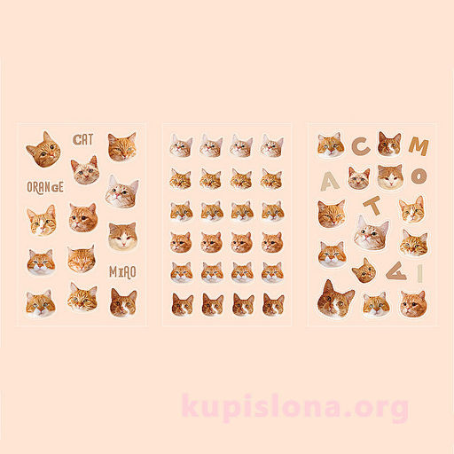 Набор наклеек Cat head - Купи слона фото 3