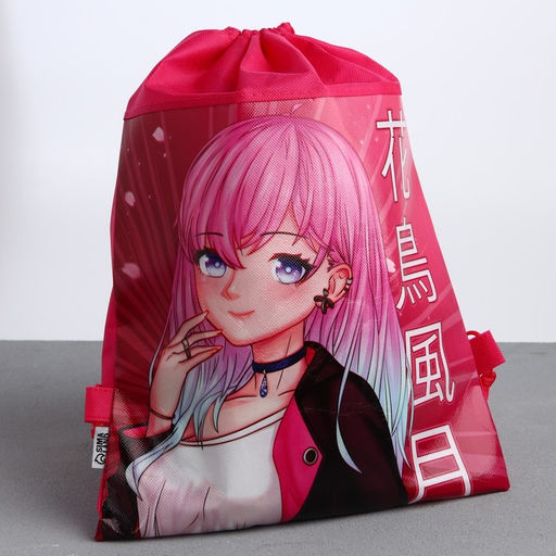 Сумка для обуви Аниме девушка, полиэстер, размер 41х31 см - Artfox фото 2