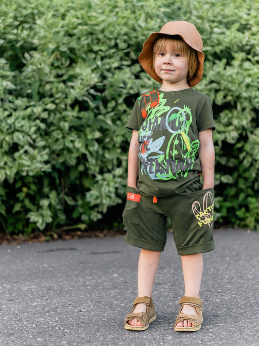 Шорты для мальчика цвета хаки - Kogankids фото 26