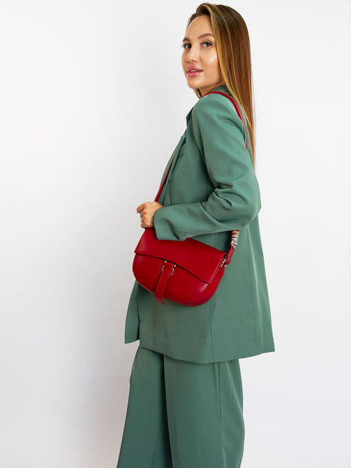 LACCOMA сумка Q5920-красный натуральная кожа полиэстр  фото 3