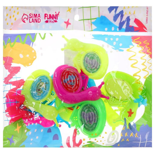 Цена за 12 шт. Головоломка-пинбол Улитка, цвета МИКС - Simaland фото 5