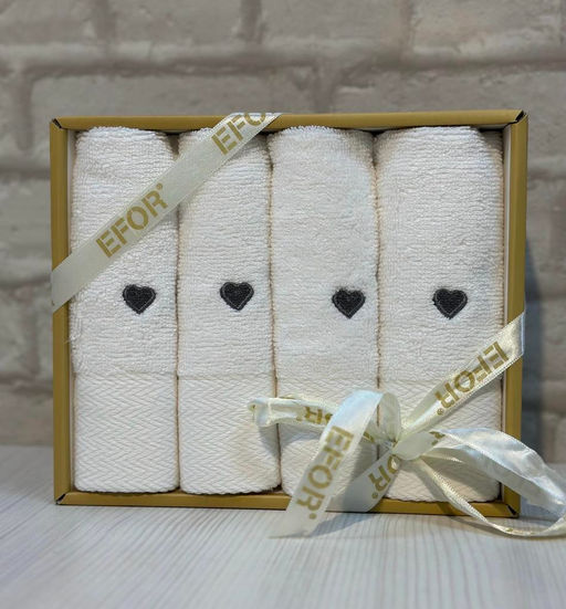 Набор салфеток EFOR из 4 шт хлопок (30*50) махра KALPLI темно-серый ANTRASIT  фото 2