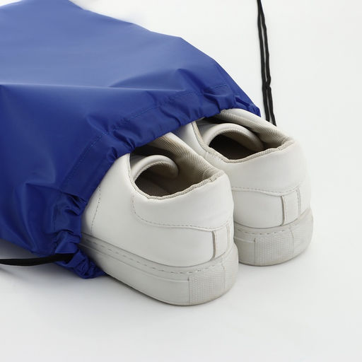 Цена за 2 шт. Мешок для обуви TEXTURA на шнурке, однотонный, размер 35×0.5×43 см, синий