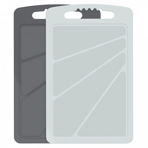 Доска разделочная пластмассовая, набор 2шт, 32х20х5см, серый, графит (Россия) - Домашняя Мода фото 2