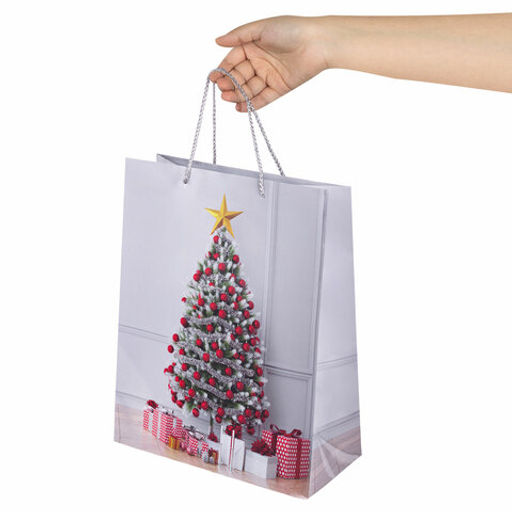 Пакет подарочный НАБОР 4 штуки, новогодний, 26x13x32 см, "Collection Large", ЗОЛОТАЯ СКАЗКА