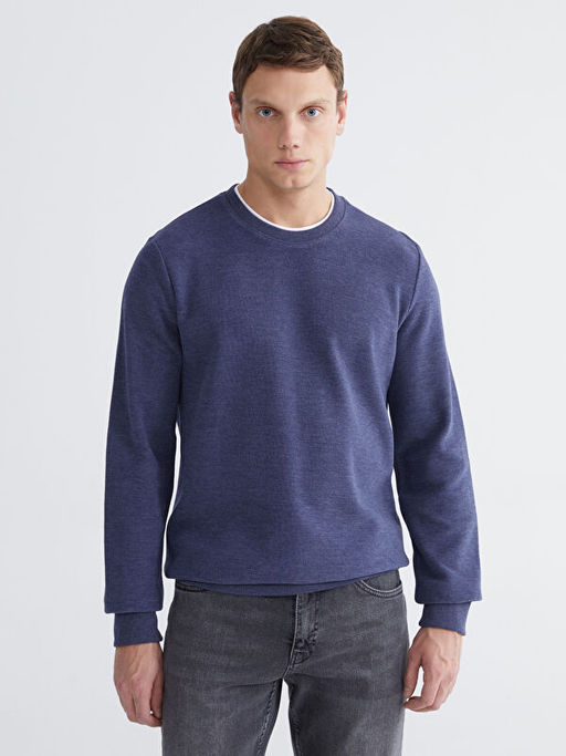 Bisiklet Yaka Erkek Sweatshirt