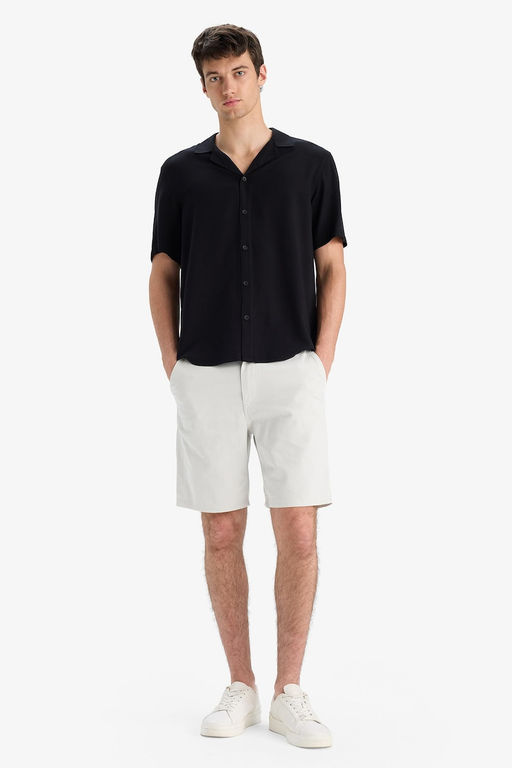 %100 Pamuk Regular Fit Bermuda _ort - Defacto фото 2