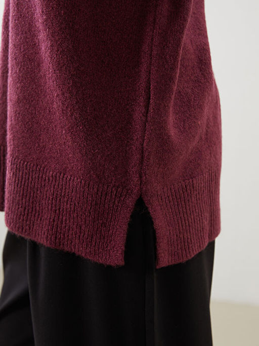 Bisiklet Yaka Oversize Kad?n Triko Tunik