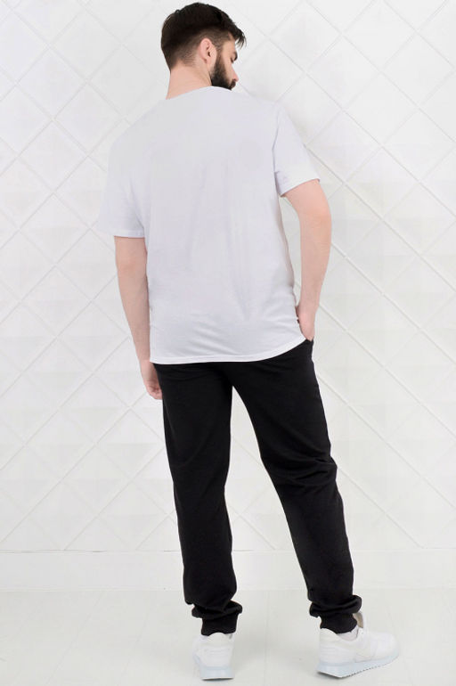 Арт. 6389 Костюм с брюками мужской 50-58 (5 шт) Цвет:верх- белый, низ- черный - Идеал фото 3