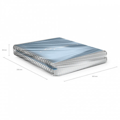 Цена за 4 шт. Тетрадь общая с пластиковой обложкой на спирали ErichKrause Mirage, синий, A5, 80 листов, клетка  фото 6