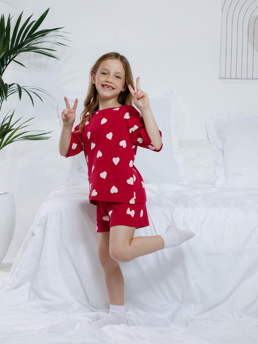 Пижама Crockid МП 1655-1 красная хлопок фото 7