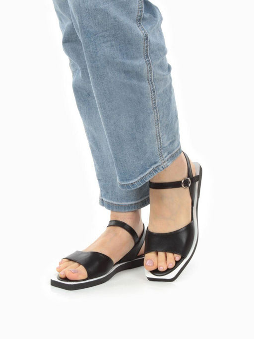 08-PED56-2 BLACK Босоножки женские (натуральная кожа)