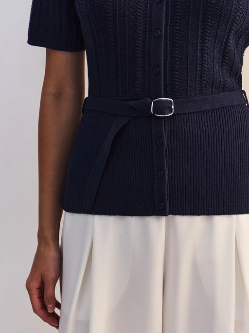 Приталенный кардиган с поясом / Zarina  фото 4