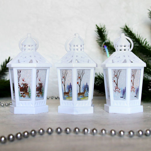 Фонарь светодиодный 14 см / VFR-108-A /уп 12/120/новогодний/белый - Галеонтрейд фото 2