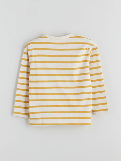 Bisiklet Yaka ?izgili Erkek ?ocuk Ti??rt