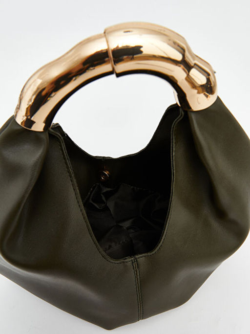 Metal Sapl? Deri G?r?n?ml? Kad?n Omuz ?antas?