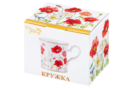 Кружка 170 мл 10,5*8*7,5 см Маки NEW BONE CHINA - Elan gallery фото 7