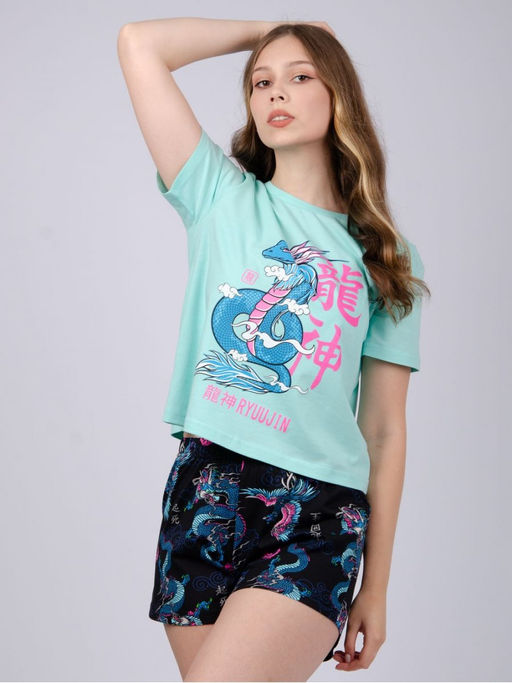 Пижама Малина Драконы из хлопка  фото 5