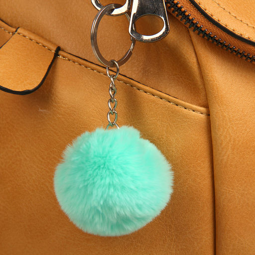 Цена за 12 шт. Брелок для ключей на кольце Пушистик. Помпон, на сумку, рюкзак, d=5 см, МИКС - Simaland фото 3