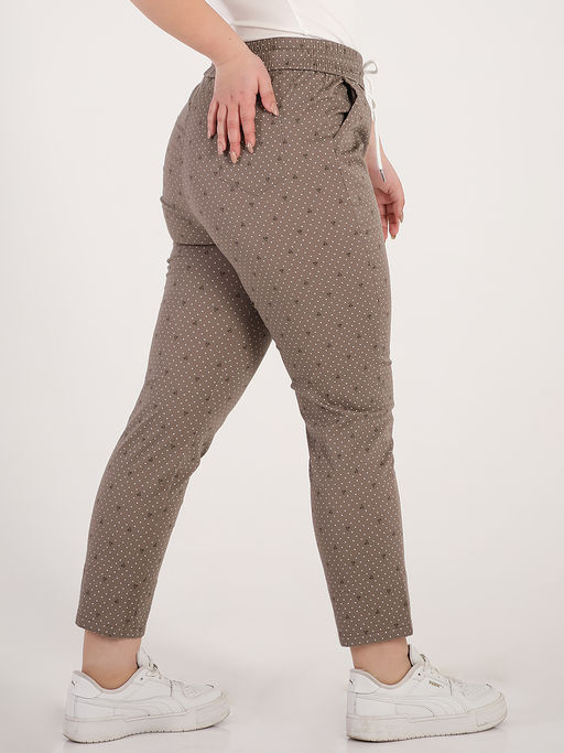 Брюки больших размеров летние женские - Almond фото 2