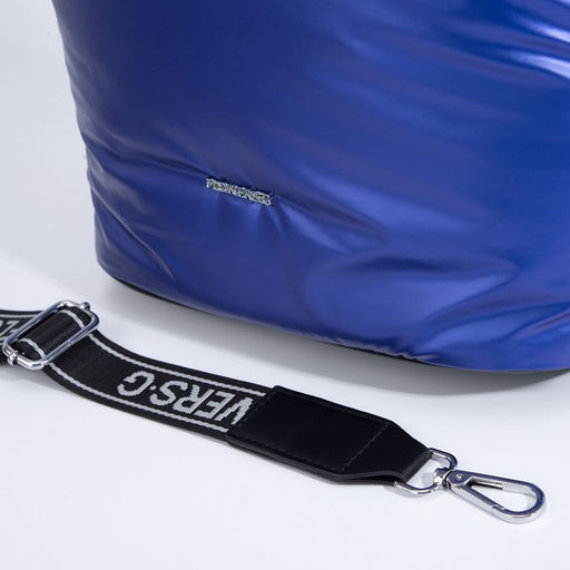 Сумка-тоут на молнии, наружный карман, длинный ремень, цвет синий - Simaland фото 6