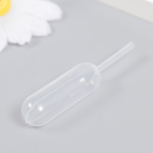 Цена за 50 шт. Пипетка пластик для рисования в технике батик "Вытянутый овал" 4 мл 2,4х4,1х6,5 см